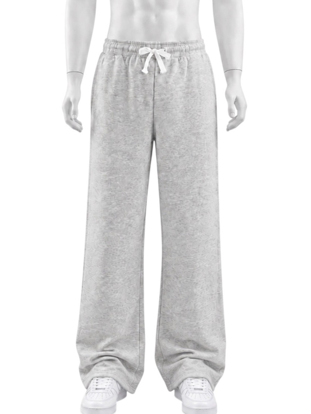 SHEIN Men’s Y2K Gray Wide Leg Sweatpants Medium